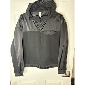 Athleta Black Zion Microfleece Half-Zip Hoodie - Women's Size Sm- Cropped